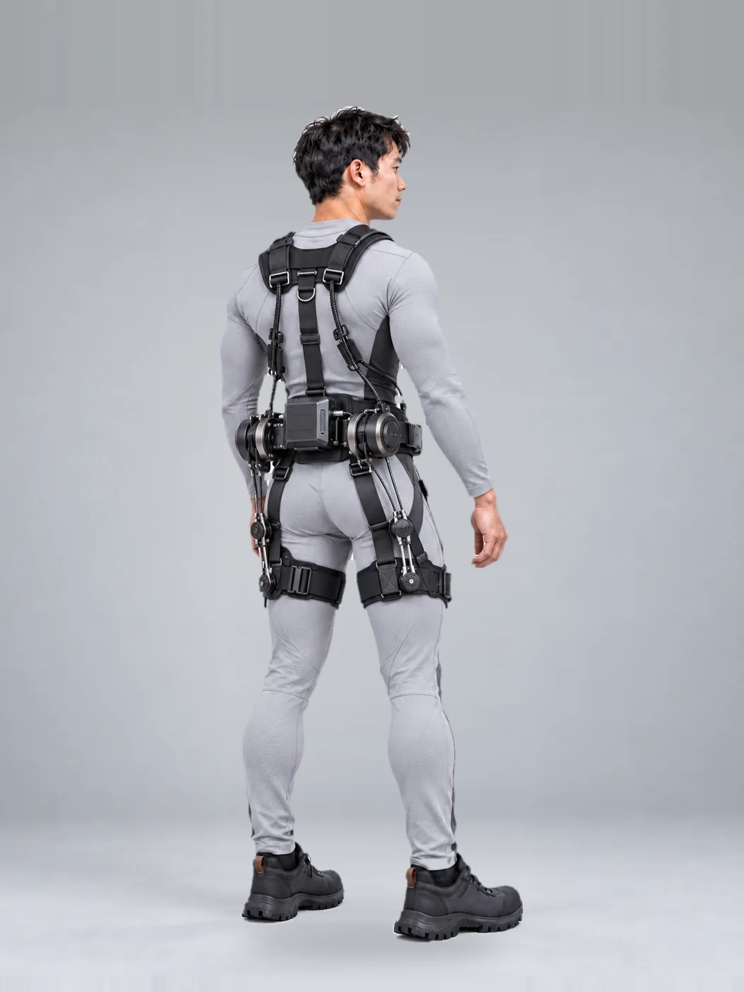 2세대 소프트 슈트 — 스트랩과 케이블로 몸에 매는 장비형 (콘셉트)